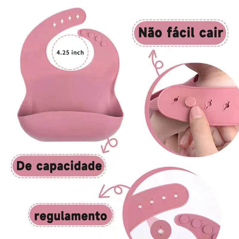 Conjunto de alimentação para bebês, 8 peças de silicone para desmame de bebês, conjunto de talheres para treinamento de refeições infantis por 6 meses