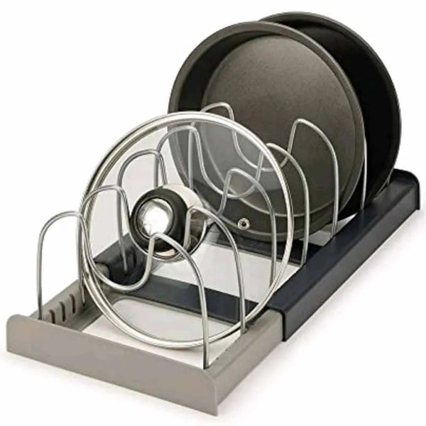 Acessórios de cozinha pote rack pan organizador de cozinha para armário de armazenamento titular panelas panelas tampa organizador rack