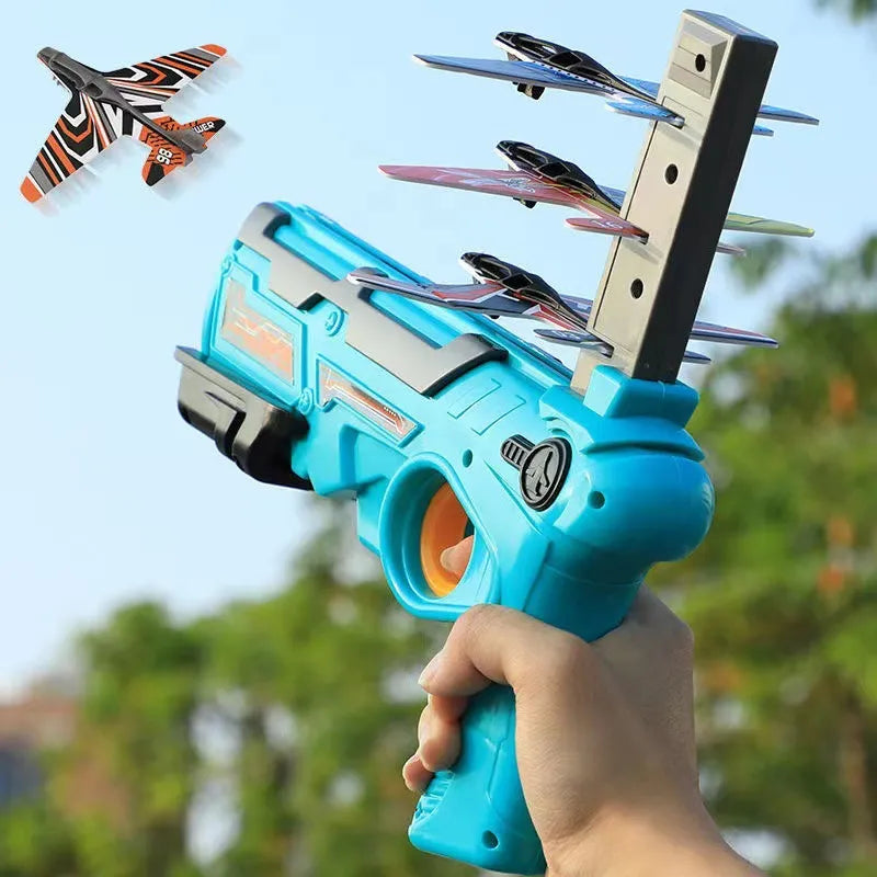 Brinquedos Jottoss infantis avião lançador diversão das crianças avião de espuma ao ar livre interação pai-filho brinquedo menino esportes brinquedo voador presente