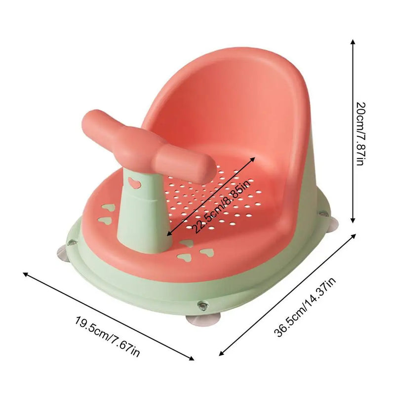 Cadeira de banho de bebê pp + tpe, ventosa engraçada, design de múltiplas cores, antiderrapante, cadeira de banho antiderrapante, brincadeira de bebê