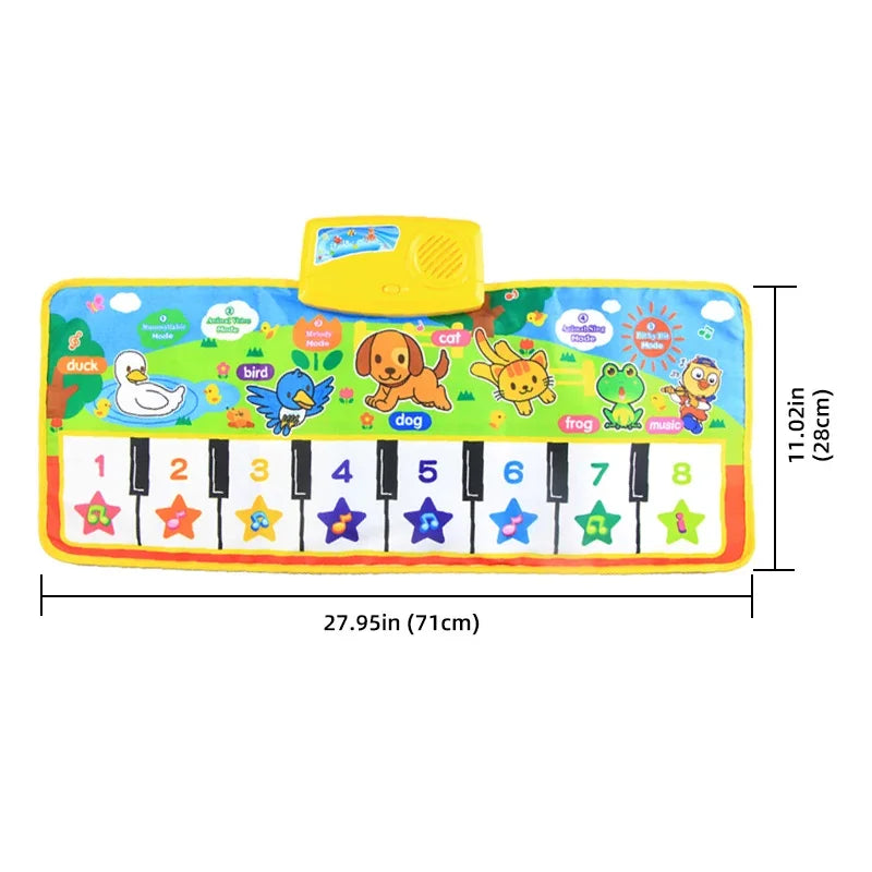 tapete Jottoss musical- piano de brinquedo infantil música jogando esteira crianças educação precoce aprendizagem brinquedos do bebê