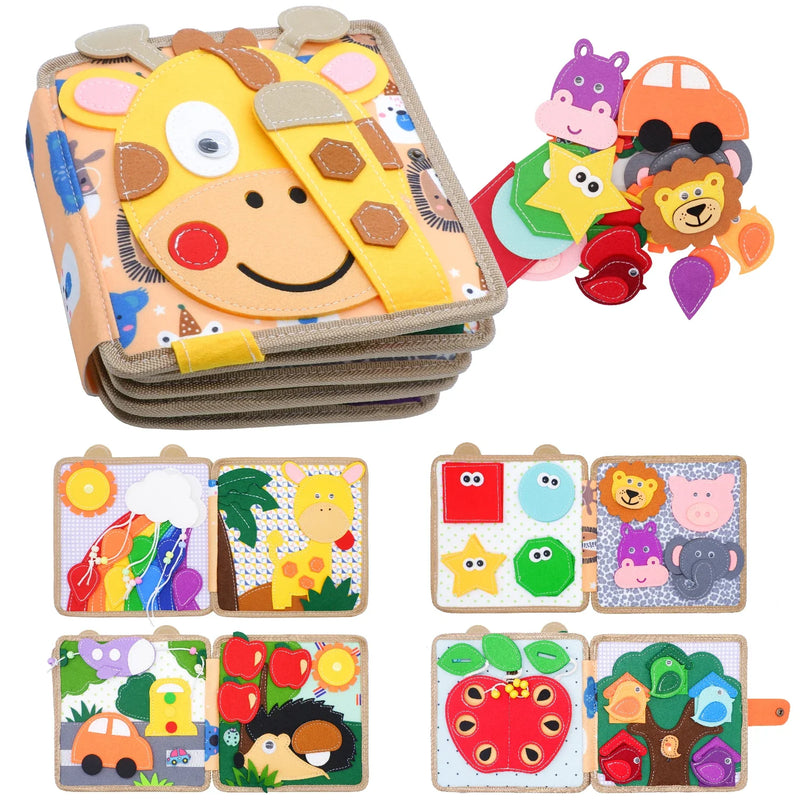 Brinquedo Jottoss do bebê macio 3d pano livro primeiro livro montessori infantil cor precoce brinquedos educativos cognitivos aprendizagem habilidades básicas de vida brinquedos